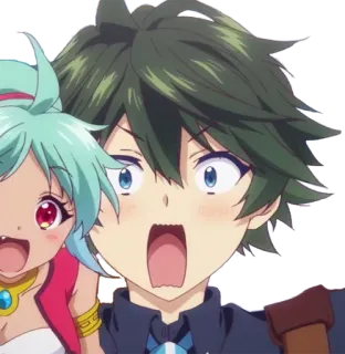 😳 6847075d Anime, Desenho animado, Animado, Feliz, Surpreso, Animação telegram sticker