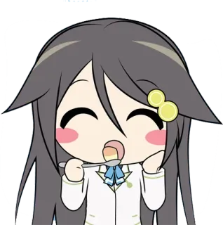 🍴 aa9d4c5b Chibi, Fofo, Anime, Comendo, Kawaii telegram sticker