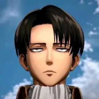 🤨 2a381699 Levi Ackerman Attack on Titan Anime, Manga, Levi, Attack on Titan, Karakter, Serius, Ekspresi telegram sticker