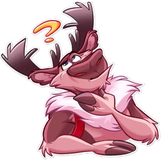 🤨 00fa9f61 Sven Frozen sven, frozen, pergunta, confuso, desenho animado, animado, disney, rena telegram sticker