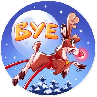Reindeer Party telegram stickers