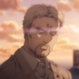 👾 da5e548a Reiner Braun Attack on Titan Аниме, Райнер Браун, Атака титанов, Серьезный, Мужской персонаж telegram sticker