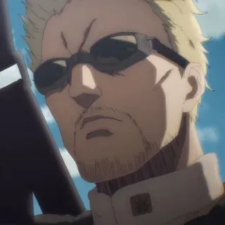 👾 ea5ca912 Theo Magath Attack on Titan Тео Магат, Атака титанов, Аниме, Персонаж, Военные telegram sticker