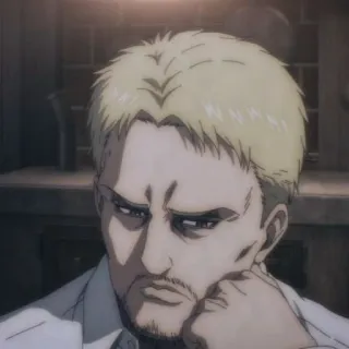 👾 eac88426 Reiner Braun Attack on Titan Аниме, Персонаж, Выражение, Анимация, Райнер, Атака титанов telegram sticker