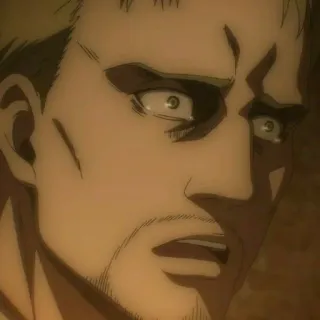 🐱 14fec96e Reiner Braun Attack on Titan Anime, L'Attacco dei Giganti, Reiner Braun, Serio, Preoccupato, Triste, Ritratto telegram sticker