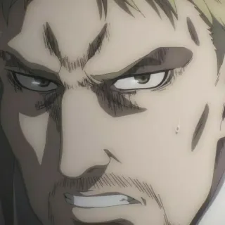 🐱 340350c6 Reiner Braun Attack on Titan anime, attack on titan, Reiner Braun, AOT, spaventato, nervoso telegram sticker