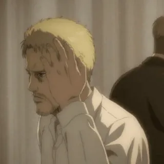 🐱 472fb63a Reiner Braun Attack on Titan Anime, Triste, Personaggio, Reiner Braun, L'attacco dei giganti telegram sticker