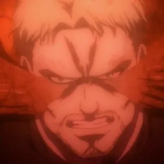 🐱 759a74d5 Reiner Braun Attack on Titan Anime, L'Attacco dei Giganti, Reiner Braun, Violenza, Aggressione, Battaglia, Rabbia telegram sticker