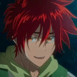 😀 521815f8 Anime, Manga, Charakter, rote Haare, Hoodie whatsapp sticker