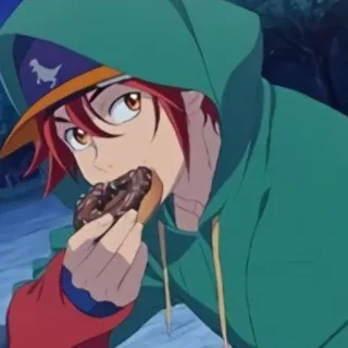 🍩 eff1eea3 Anime, Charakter, Donut, Essen, Hoodie, Cartoon whatsapp sticker