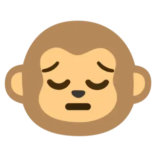 😔 20142210 Khỉ, Emoji, Buồn, Biểu cảm, Động vật telegram sticker