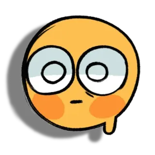 😳 1b8accac Emoji, Màu vàng, Dễ thương, Khuôn mặt, Mắt telegram sticker