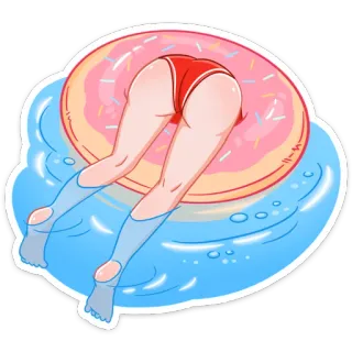 Отдыхаем с Каталиной (@TgSticker) whatsapp stickers