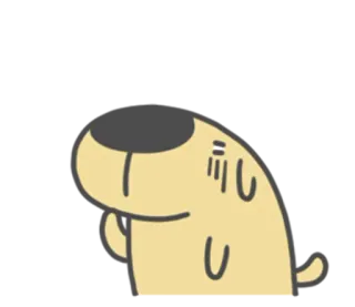 😒 d303cd4e собака, мультфильм, животное, эмодзи, грустный, милый whatsapp sticker