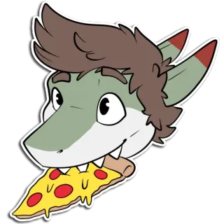 🍕 7455dbb2 상어, 피자, 만화, 스티커, 의인화된 whatsapp sticker