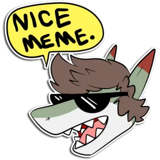 😎 96c4bc71 NICE MEME. 밈, 멋짐, 선글라스, 상어, 퍼리, 만화 whatsapp sticker