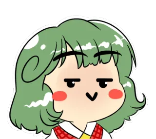 😏 486cb169 Мультфильм, Аниме, Девушка, Самодовольный, Выражение, Милый telegram sticker