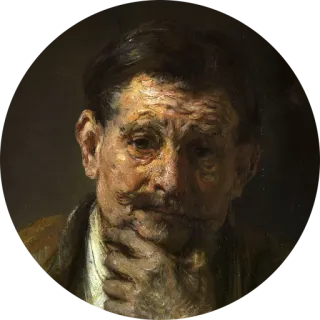 🤔 cd6ceb9d schilderij, portret, man, oud, gezicht, kunst telegram sticker