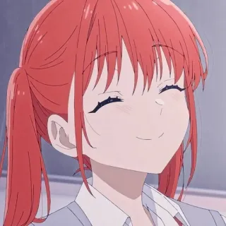 😊 8e773a5d anime, meisje, rood haar, glimlach, cartoon, personage, vrolijk telegram sticker