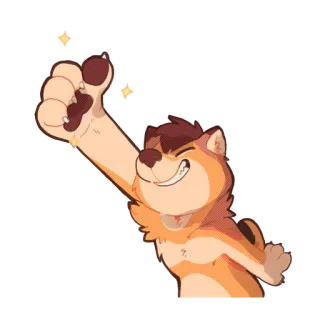 👍 0db51f35 เฟอร์รี่, การ์ตูน, สัตว์, มานุษยรูปนิยม, ตัวละคร, อุ้งเท้า telegram sticker