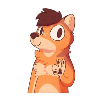 👌 4bb290a2 สุนัขจิ้งจอก, การ์ตูน, น่ารัก, สัตว์, ตัวละคร telegram sticker