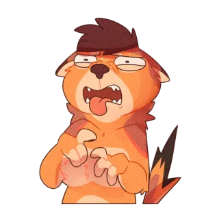 😨 557e0b4e การ์ตูน, สัตว์, หมา, ตลก, สีหน้า, โง่ telegram sticker
