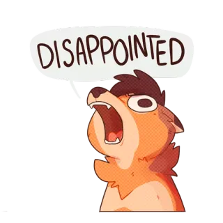 😤 5803e8f2 DISAPPOINTED ผิดหวัง, เฟอร์รี่, สัตว์, สีหน้า, คำพูด, เศร้า telegram sticker