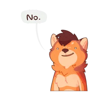 🚫 73924910 No. การ์ตูน, เฟอร์รี่, สัตว์, ภาพประกอบ, ข้อความ, เชิงลบ, น่ารัก telegram sticker