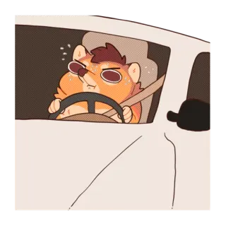 🚗 d35aa846 ขับรถ, รถ, แฮมสเตอร์, โกรธ, เกรี้ยวกราด, สัตว์, ยานพาหนะ telegram sticker