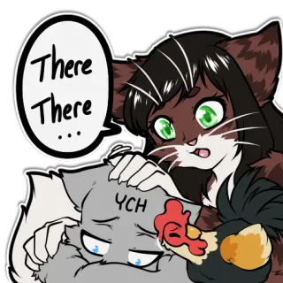 😢 a05c0db3 There There ... cat, chicken, comfort, furry telegram sticker