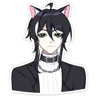 😐 0b96d244 Anime, Manga, Catboy, Kawaii, Collar, Cadena, Emo whatsapp sticker