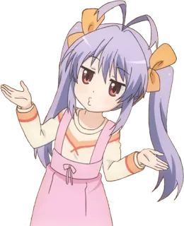 😚 8030e24d Anime, Garota, Dar de ombros, Indiferente, Fofo, Expressão telegram sticker