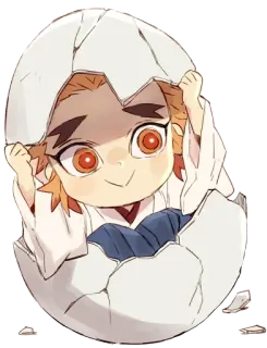 ✨ aefc7919 치비, 애니메이션, 계란, 귀여운, 카와이, 일러스트 telegram sticker