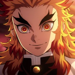 🔥 9634d001 Rengoku Demon Slayer anime, demon slayer, rengoku, flame, fire, character telegram sticker