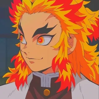 🔥 d711af4f Kyojuro Rengoku Demon Slayer 애니메이션, 캐릭터, 귀멸의 칼날, 렌고쿠, 렌고쿠 쿄쥬로, 불꽃, 불 telegram sticker