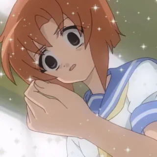 🍩 09ea141c anime, girl, sparkle, school uniform whatsapp sticker