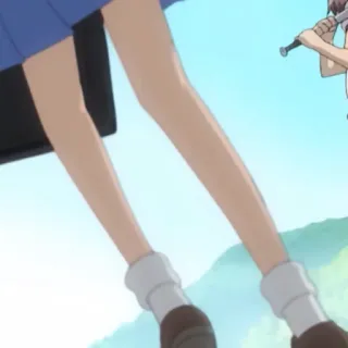 🗝 3386caf8 legs, anime, cartoon, sky, girl, background whatsapp sticker