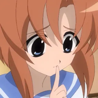 🥄 3e99f6d9 anime, girl, character, shhh, cute whatsapp sticker