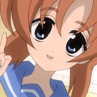 🍰 50f160aa anime, cartoon, peace sign, girl whatsapp sticker