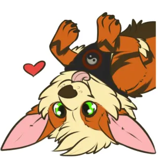 💋 d46dba2f anjing, imut, hati, hewan, peliharaan, kartun, seru telegram sticker