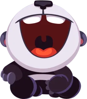 😃 7ce24b1e 熊猫, 卡通, 动物, 可爱, 开心 telegram sticker