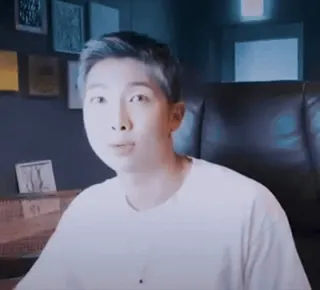 🥰 80b6401f RM RM, BTS, K-Pop, cantante, retrato, hombre whatsapp sticker