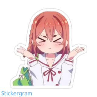 😊 0850f364 Sumi Sakurasawa Rent-A-Girlfriend Аниме, Мультфильм, Девушка, Суми Сакурасава, Rent-A-Girlfriend, Персонаж whatsapp sticker