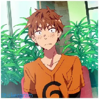 😳 46e72d76 stickergram Аниме, Парень, Мультфильм, Персонаж whatsapp sticker