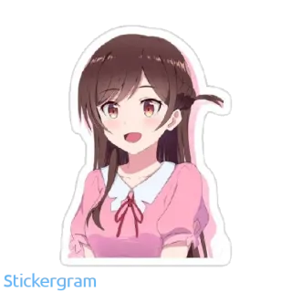 😃 6367a9f2 аниме девушка, мультфильм, стикер whatsapp sticker