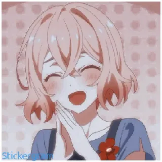 😄 d1d4aa2e StickerGuru.com Аниме, Мультфильм, Милый, Девушка, Улыбка whatsapp sticker