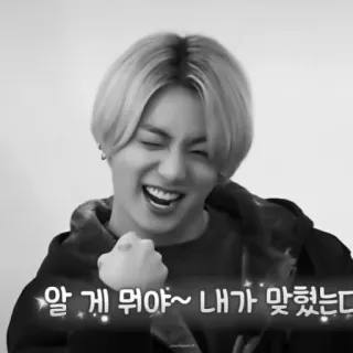 😄 8e8054e9 알 게 뭐야~ 내가 맞췄는디 bahagia, orang, tertawa, korea, perayaan, ceria telegram sticker