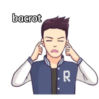 🐶 3c0e8192 bacrot cartoon, man, ears, angry, bacrot telegram sticker