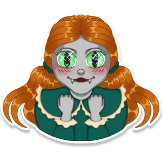 🤩 75004546 girl, cute, cartoon, sticker, pretty, anime, manga telegram sticker