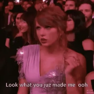 🐍 4f4761d9 Taylor Swift Look what you juz made me ooh มีม, คนดัง, เพลง, นักร้อง, ป๊อป, เทย์เลอร์ สวิฟต์ telegram sticker